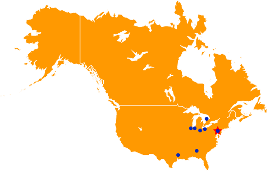 North America Masterbatch Locations
