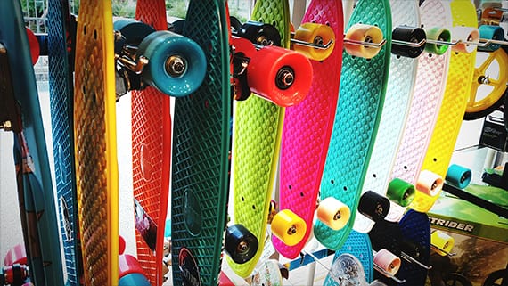 Resized skate boards